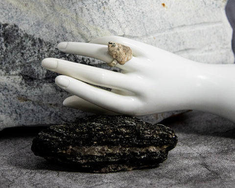 Canadian Shield White Quartz Rock Ring