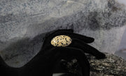 Statement Ring with large natural Dalmatian Jasper Cabochon ring