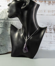 Amethyst! An incredible large piece of this all-Canadian rock, on silver-finish chain